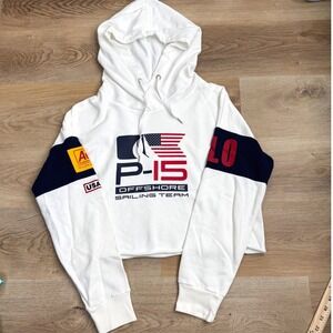Polo Ralph Lauren White P-15 Offshore Sailing Team Hoodie Womens Size M
Nautical
